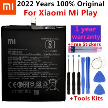 Xiao mi 100% Orginal BN39 Akkumulátor 3000mAh A Xiaomi Mi Játszani BN39 Magas Minőségű Telefon Csere Akkumulátor +Eszközök