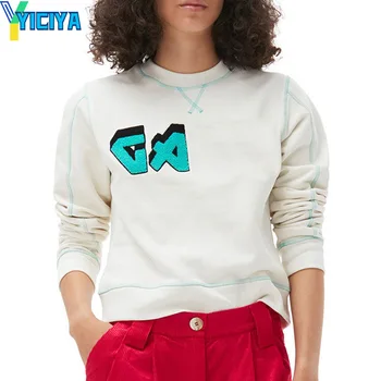 YICIYA Kapucnis GANN márka Dánia Pulóver kapucnis felső Nő Ruházat high street Rövid ujjú póló y2k ruházat, női melegítő felső