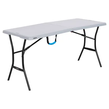 Élettartam 5 Méteres Fold-a-Fél Asztal, Szürke (80861) kemping asztal összecsukható asztal