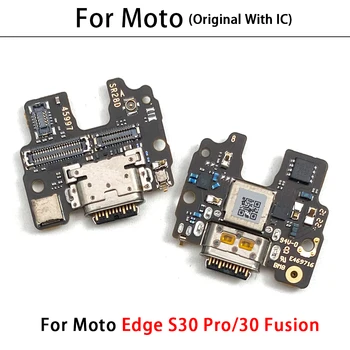 Új, Eredeti Moto Edge 30 Fusion Szélén S30 Pro USB Töltés Fedélzeten Töltő Dokkoló Csatlakozó Töltő Port Flex Kábel