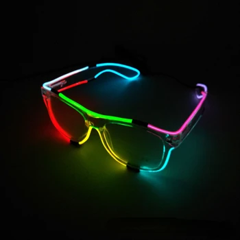 Új Nyolc Szín Illúzió EL Világító Szemüveg, Több színű LED-es Világító Szemüveg Ünnepi Parti gömb Dekoráció, Kellékek