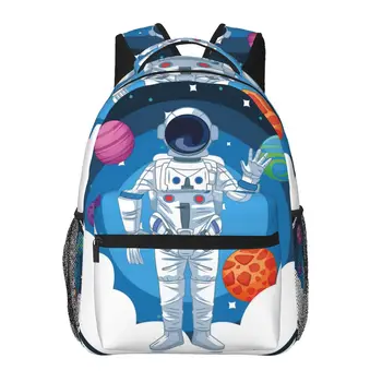 Űrhajós A Galaxy Rajzfilm Kerek Ikon Hátizsák Lányoknak, Fiúknak, Utazási RucksackBackpacks a Tizenéves iskola táska